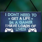 Funny Gaming Bedroom Sign Novelty Gamer Gift Birthday Gift Son