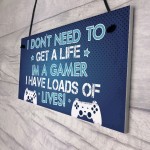 Funny Gaming Bedroom Sign Novelty Gamer Gift Birthday Gift Son