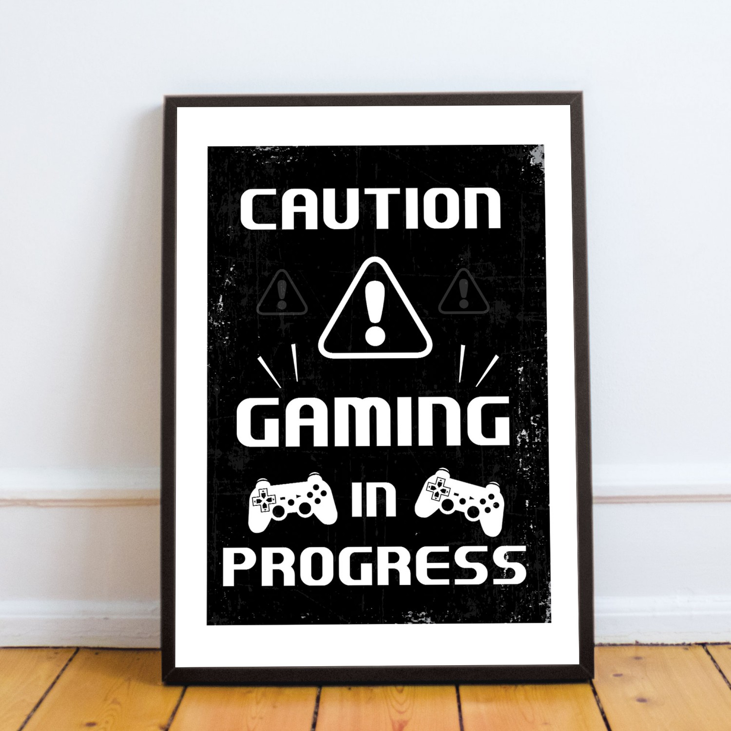 Beware Gaming Sign Boys Bedroom Decor Funny Gamer Gift Framed