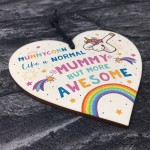 Mummycorn Wood Heart Mummy Unicorn Gift Mummy Birthday Christmas