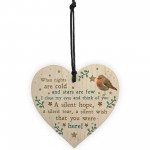 Robin Christmas Memorial Bauble For Mum Nan Dad Grandad Heart