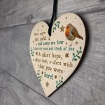 Robin Christmas Memorial Bauble For Mum Nan Dad Grandad Heart