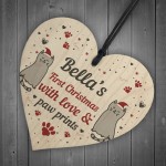 Personalised Cats First Christmas Paw Bauble Family Pet Keepsake