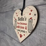 Personalised Cats First Christmas Paw Bauble Family Pet Keepsake