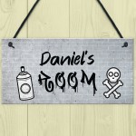 Personalised Boy Bedroom Sign Door Plaque Girl Boy Room Graffiti