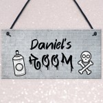 Personalised Boy Bedroom Sign Door Plaque Girl Boy Room Graffiti