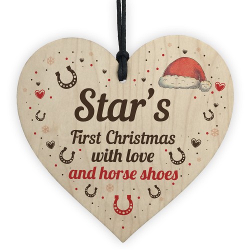 Personalised Horses First Christmas Xmas Bauble Family Pet Gift