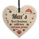 Personalised Dogs First Christmas Paw Bauble Family Pet Keepsake