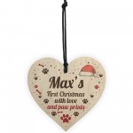 Personalised Dogs First Christmas Paw Bauble Family Pet Keepsake