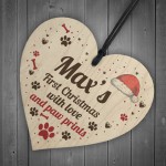 Personalised Dogs First Christmas Paw Bauble Family Pet Keepsake