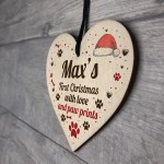 Personalised Dogs First Christmas Paw Bauble Family Pet Keepsake