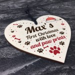 Personalised Dogs First Christmas Paw Bauble Family Pet Keepsake