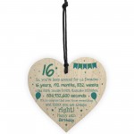 Rude Funny 16th Birthday Gift For Daughter Son Wooden Heart 16th