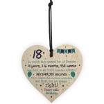 Rude Funny 18th Birthday Gift For Daughter Son Wooden Heart