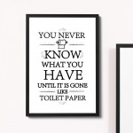 Funny Toilet Loo Sign Framed Print Novelty Bathroom Sign Gift