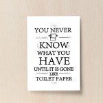 Funny Toilet Loo Sign Print Novelty Bathroom Sign Home Decor 