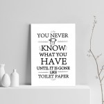 Funny Toilet Loo Sign Print Novelty Bathroom Sign Home Decor 