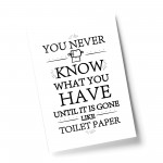 Funny Toilet Loo Sign Print Novelty Bathroom Sign Home Decor 