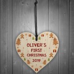 Personalised 1st Christmas Bauble Gift For Daughter Son Heart