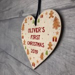 Personalised 1st Christmas Bauble Gift For Daughter Son Heart