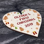 Personalised 1st Christmas Bauble Gift For Daughter Son Heart