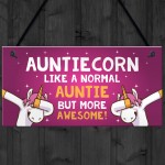 Funny Auntiecorn Plaque Auntie Unicorn Gifts Birthday Christmas 