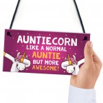 Funny Auntiecorn Plaque Auntie Unicorn Gifts Birthday Christmas 