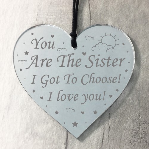 Sister Gift Birthday Christmas Gift Best Friend Mirror Heart