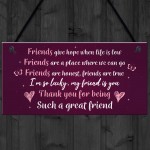 Thank You Gift For Best Friend Hanging Friendship Sign