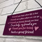 Thank You Gift For Best Friend Hanging Friendship Sign