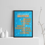 Brother Gift For Birthday Christmas Frame Print Gift From Sister