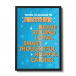 Brother Gift For Birthday Christmas Frame Print Gift From Sister