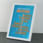 Brother Poem Gift For Christmas Birthday Framed Print Gift