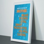 Brother Poem Gift For Christmas Birthday Framed Print Gift