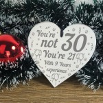 30th Birthday Gifts Mirrored Acrylic Heart Novelty Birthday Gift