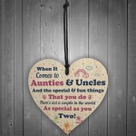 Auntie And Uncle Gifts Wooden Heart Auntie Uncle Birthday Xmas