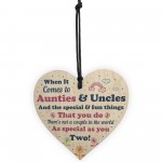 Auntie And Uncle Gifts Wooden Heart Auntie Uncle Birthday Xmas