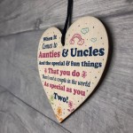 Auntie And Uncle Gifts Wooden Heart Auntie Uncle Birthday Xmas