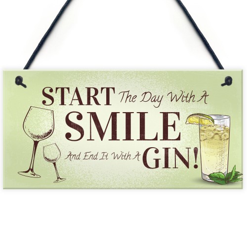 Funny Gin Gift Hanging Kitchen Bar Plaque Gin Lover Gift 