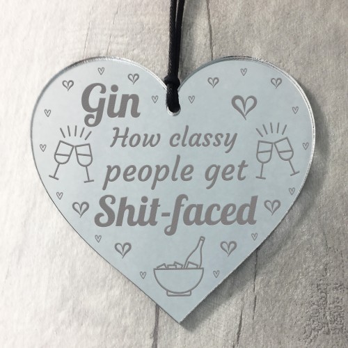 Funny Gin Plaque Gin Sign Heart Novelty Gin Gift Birthday Gift