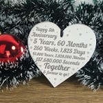 5th Anniversary Gift For Him Her 5th Wedding Anniversary Heart