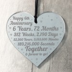 6th Anniversary Gift For Him Her 6th Wedding Anniversary Heart