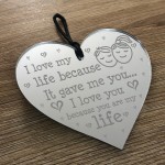 Relationship Gifts Engraved Mirror Acrylic Heart Gift