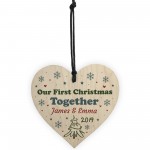 Our First Christmas Together Wood Heart 1st Xmas Tree Decoration