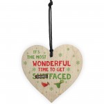 Funny Christmas Gift Alcohol Gift Wooden Heart Christmas Alcohol