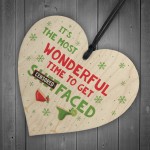 Funny Christmas Gift Alcohol Gift Wooden Heart Christmas Alcohol