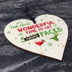 Funny Christmas Gift Alcohol Gift Wooden Heart Christmas Alcohol