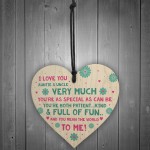 Special Auntie Gift Wooden Heart Plaque Auntie Birthday Gift 