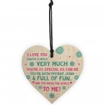 Special Auntie Gift Wooden Heart Plaque Auntie Birthday Gift 