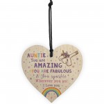 Novelty Auntie Gift For Birthday Christmas Unicorn Plaque